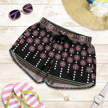 Ethnic Dot Style Print Pattern Women Shorts-JTAMIGO.COM