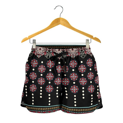 Ethnic Dot Style Print Pattern Women Shorts-JTAMIGO.COM