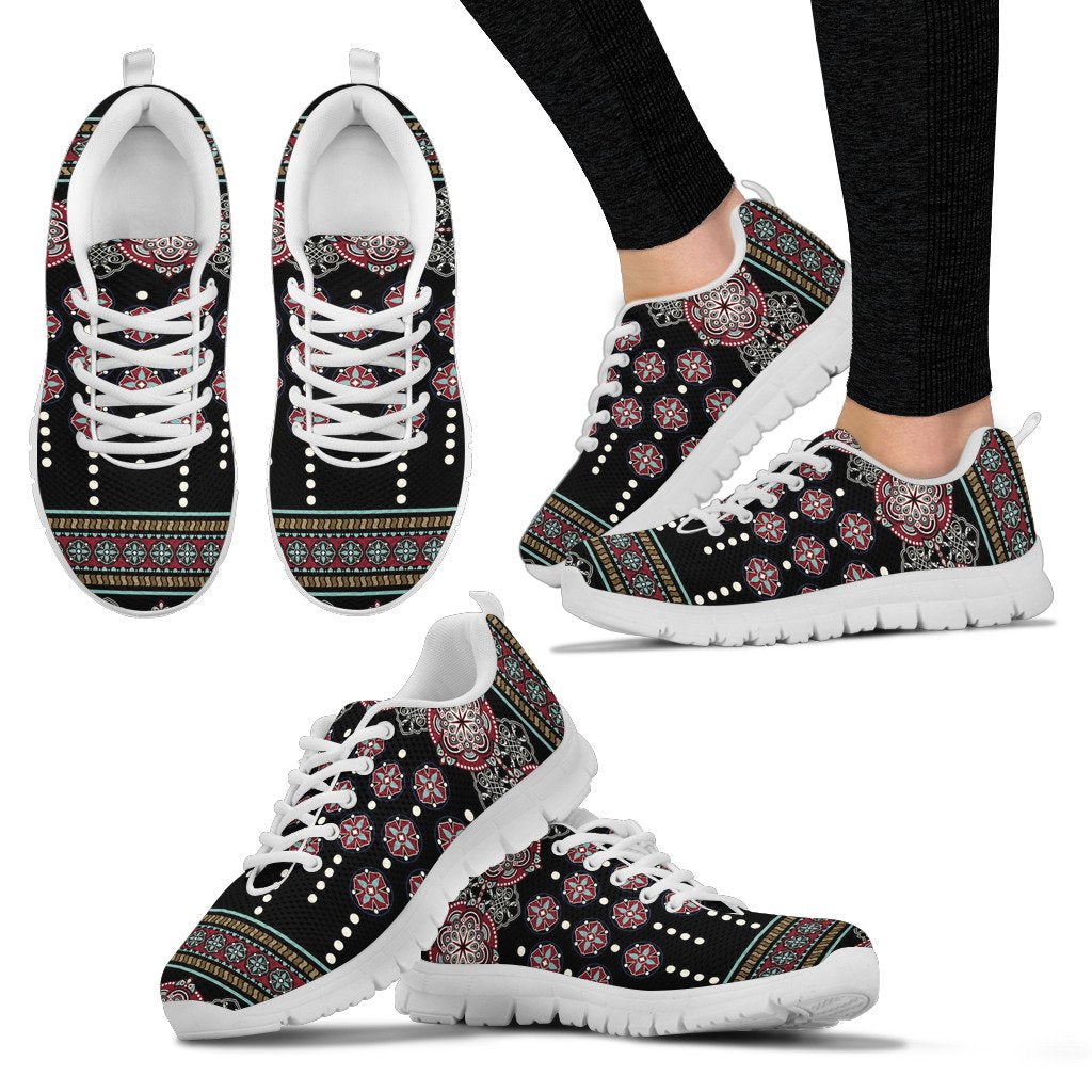 Ethnic Dot Style Print Pattern Women Sneakers Shoes