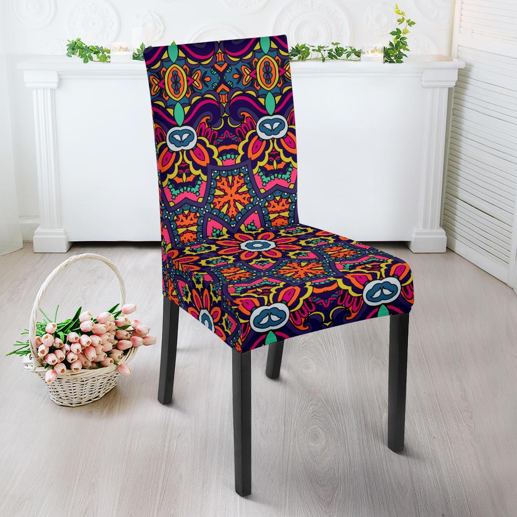 Ethnic Flower Style Print Pattern Dinning Chair Slipper-JTAMIGO.COM
