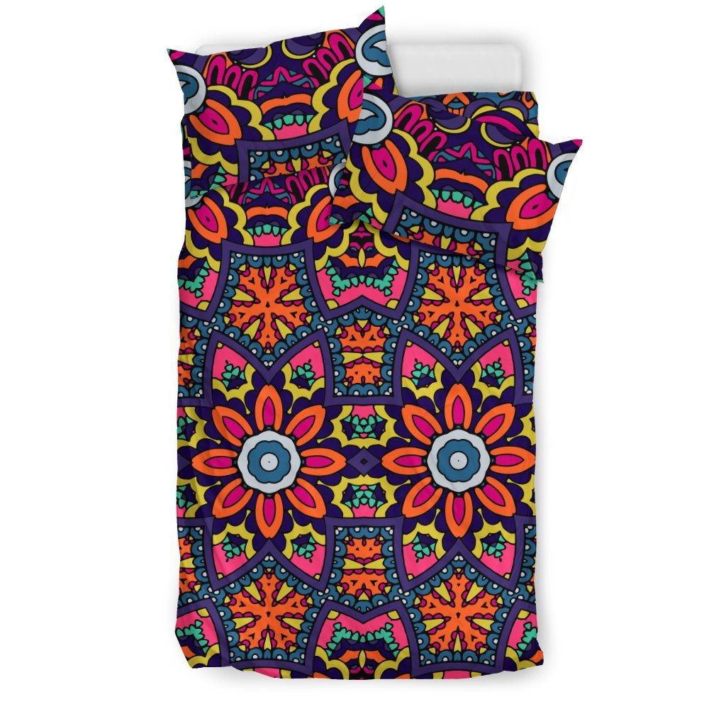 Ethnic Flower Style Print Pattern Duvet Cover Bedding Set