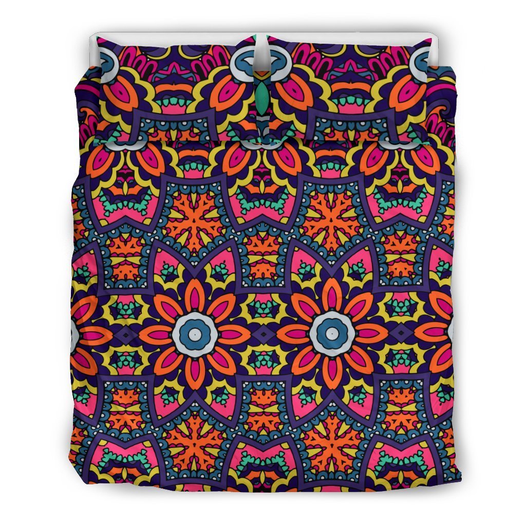 Ethnic Flower Style Print Pattern Duvet Cover Bedding Set