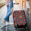 Ethnic Flower Style Print Pattern Luggage Cover Protector