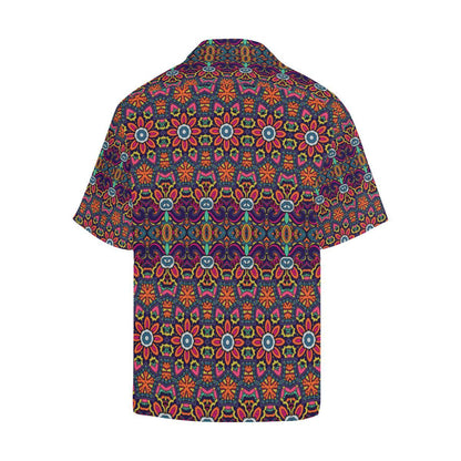 Ethnic Flower Style Print Pattern Men Aloha Hawaiian Shirt