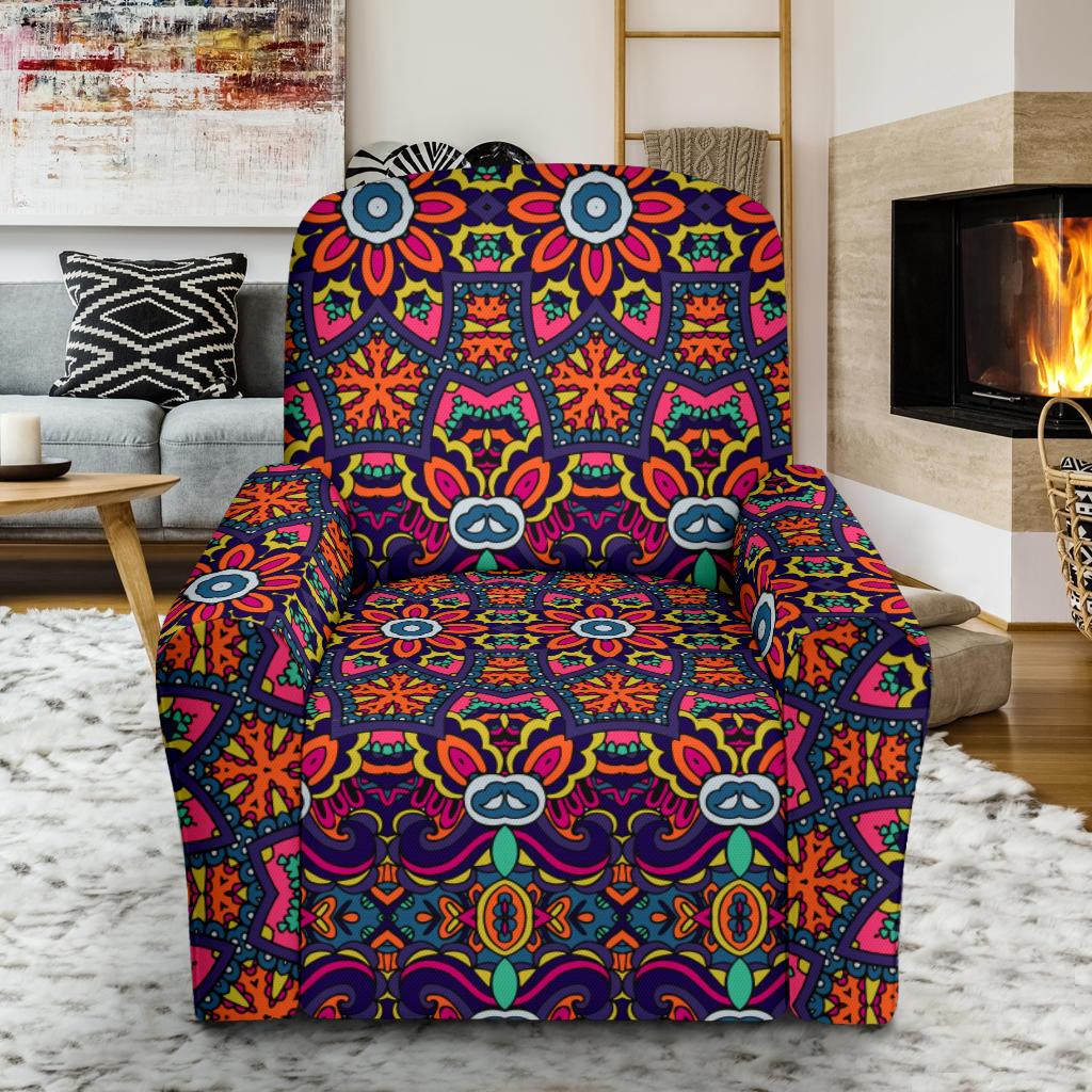 Ethnic Flower Style Print Pattern Single Sofa Slipcover -JTAMIGO.COM