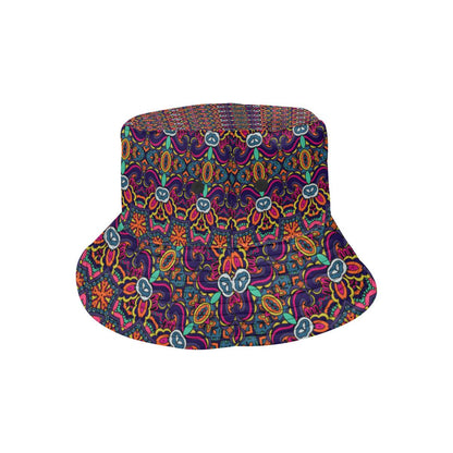Ethnic Flower Style Print Pattern Unisex Bucket Hat