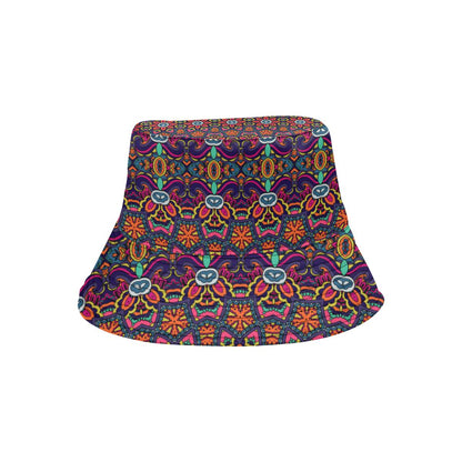 Ethnic Flower Style Print Pattern Unisex Bucket Hat