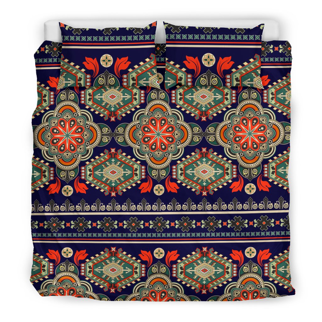 Ethnic Geometric Print Pattern Duvet Cover Bedding Set