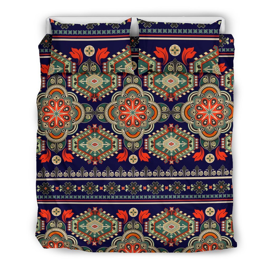 Ethnic Geometric Print Pattern Duvet Cover Bedding Set