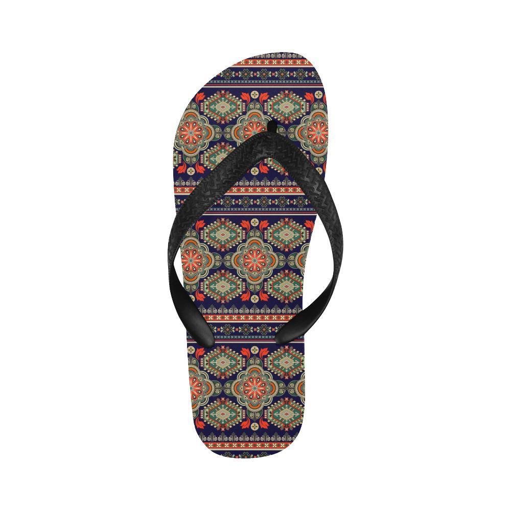 Ethnic Geometric Print Pattern Flip Flops-JTAMIGO.COM