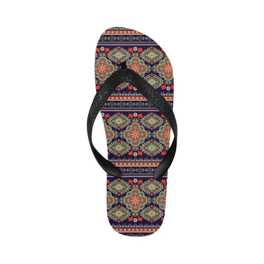 Ethnic Geometric Print Pattern Flip Flops-JTAMIGO.COM
