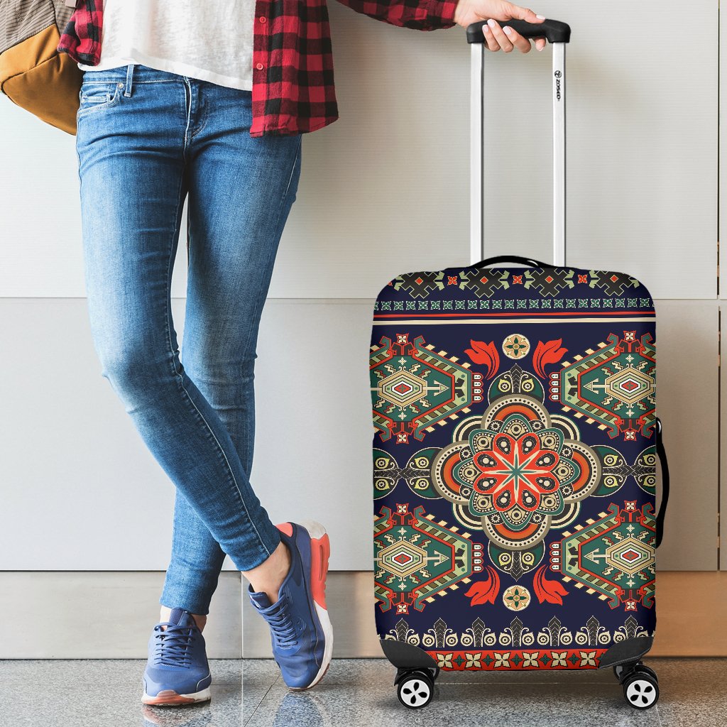Ethnic Geometric Print Pattern Luggage Cover Protector