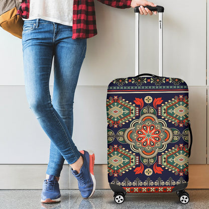 Ethnic Geometric Print Pattern Luggage Cover Protector