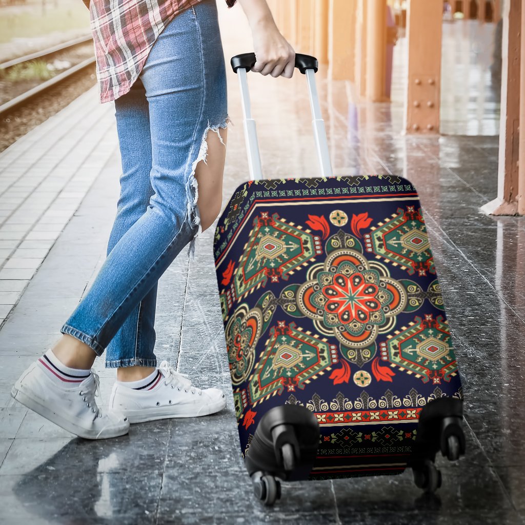 Ethnic Geometric Print Pattern Luggage Cover Protector