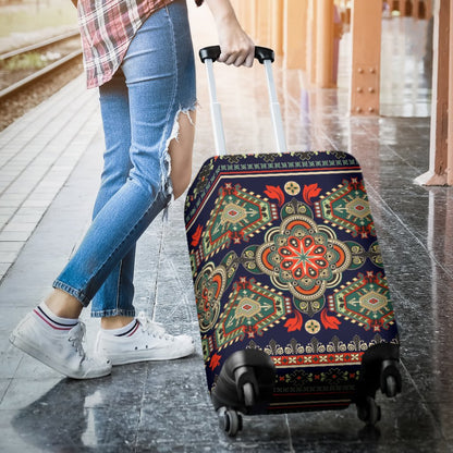 Ethnic Geometric Print Pattern Luggage Cover Protector