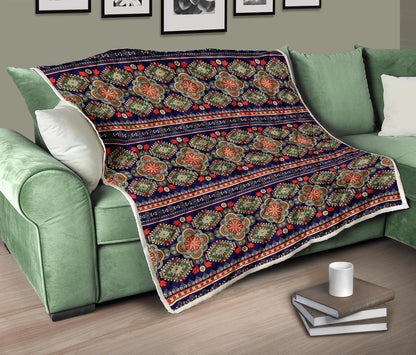 Ethnic Geometric Print Pattern Premium Quilt-JTAMIGO.COM