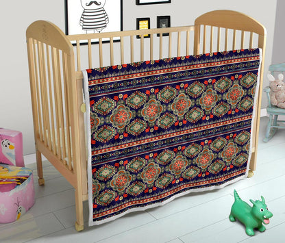 Ethnic Geometric Print Pattern Premium Quilt-JTAMIGO.COM