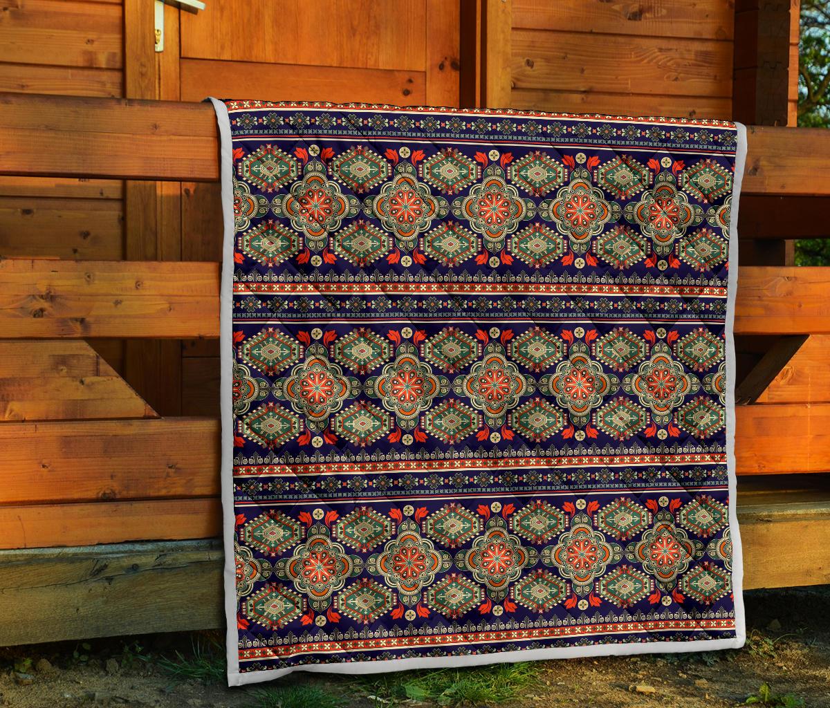 Ethnic Geometric Print Pattern Premium Quilt-JTAMIGO.COM