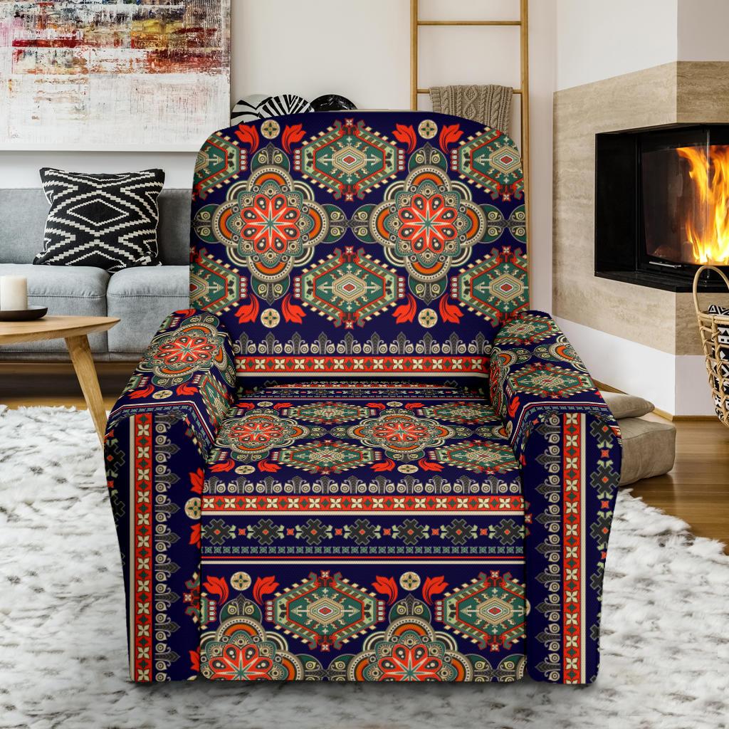Ethnic Geometric Print Pattern Single Sofa Slipcover -JTAMIGO.COM
