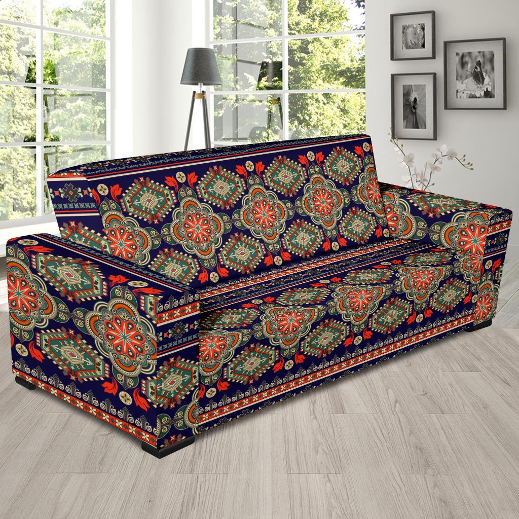 Ethnic Geometric Print Pattern Sofa Slipcover-JTAMIGO.COM