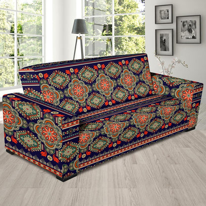Ethnic Geometric Print Pattern Sofa Slipcover-JTAMIGO.COM