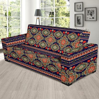 Ethnic Geometric Print Pattern Sofa Slipcover-JTAMIGO.COM