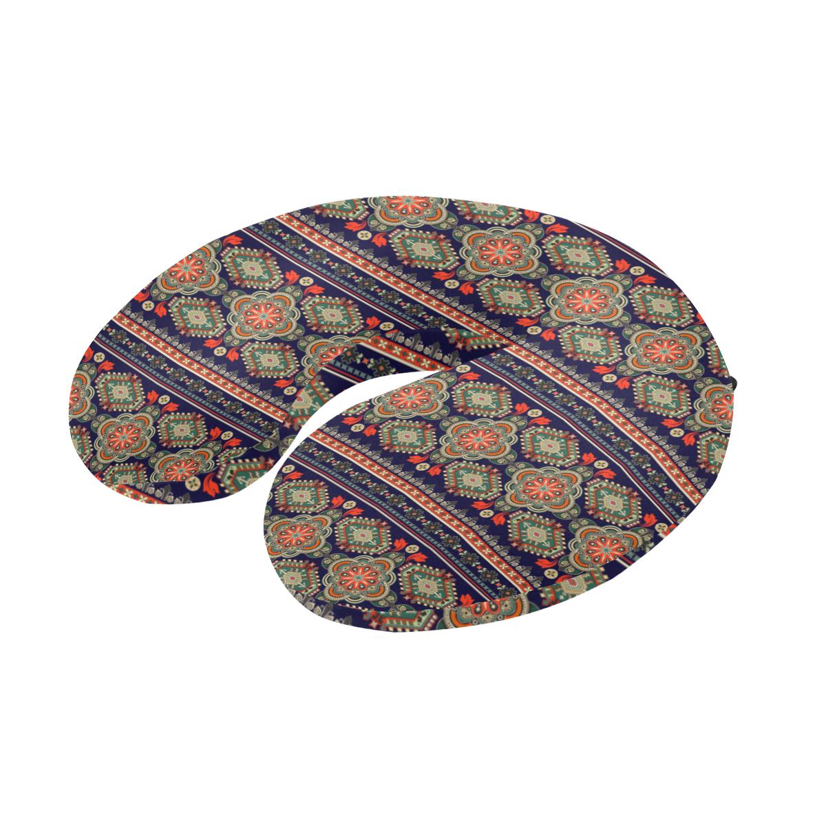 Ethnic Geometric Print Pattern U-Shaped Travel Neck Pillow-JTAMIGO.COM