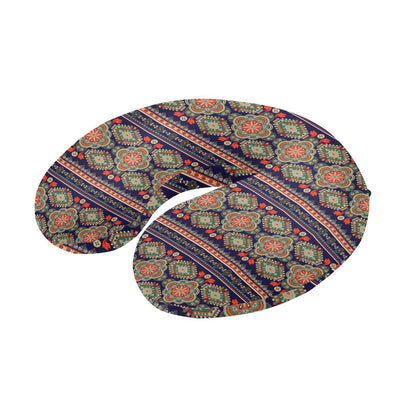 Ethnic Geometric Print Pattern U-Shaped Travel Neck Pillow-JTAMIGO.COM