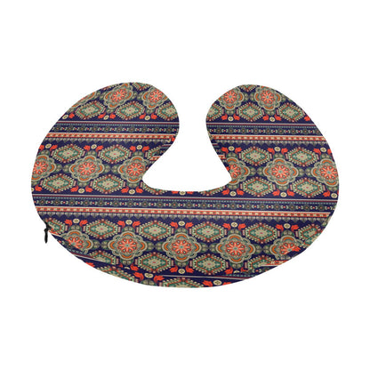 Ethnic Geometric Print Pattern U-Shaped Travel Neck Pillow-JTAMIGO.COM