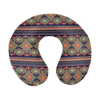 Ethnic Geometric Print Pattern U-Shaped Travel Neck Pillow-JTAMIGO.COM
