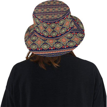 Ethnic Geometric Print Pattern Unisex Bucket Hat