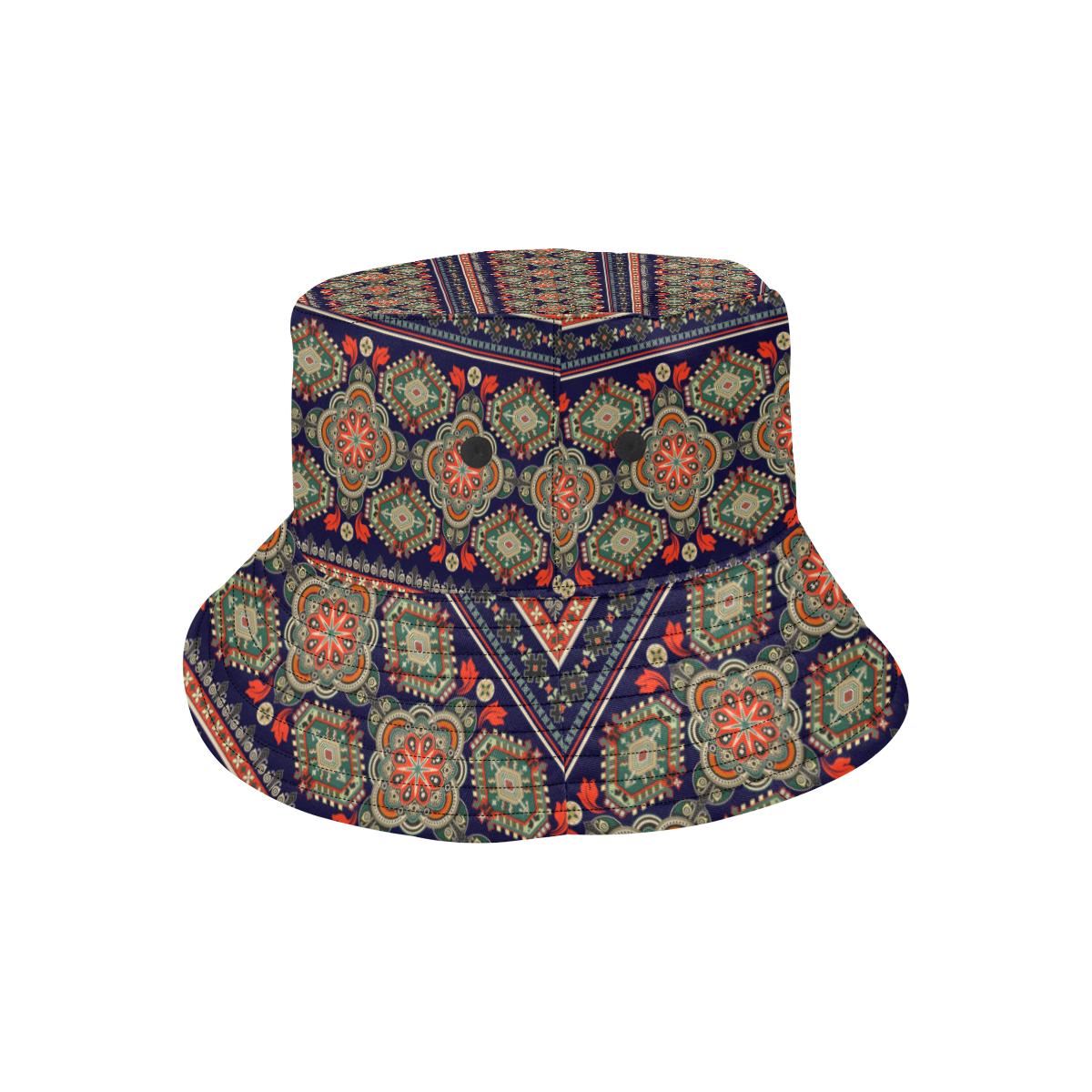 Ethnic Geometric Print Pattern Unisex Bucket Hat