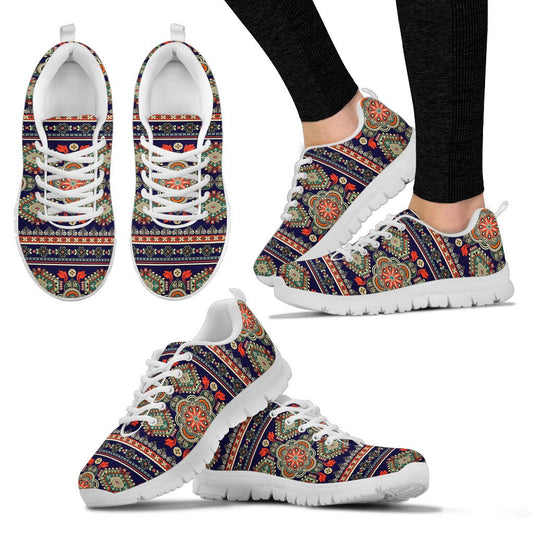 Ethnic Geometric Print Pattern Women Sneakers Shoes
