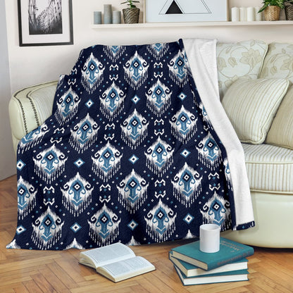 Ethnic Ornament Print Pattern Fleece Blanket