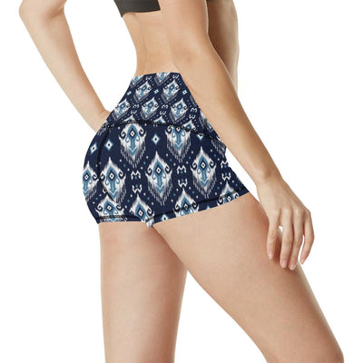 Ethnic Ornament Print Pattern High Waisted Spandex Shorts-JTAMIGO.COM