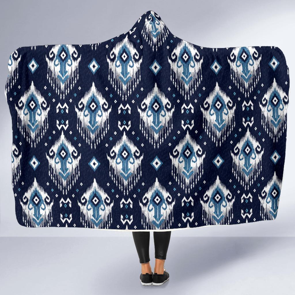 Ethnic Ornament Print Pattern Hooded Blanket-JTAMIGO.COM