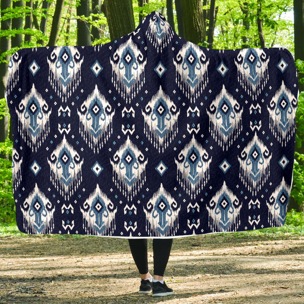 Ethnic Ornament Print Pattern Hooded Blanket-JTAMIGO.COM