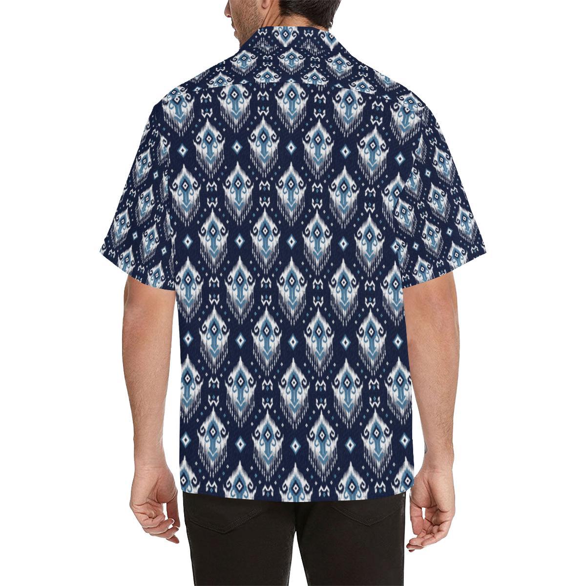Ethnic Ornament Print Pattern Men Aloha Hawaiian Shirt