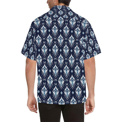 Ethnic Ornament Print Pattern Men Aloha Hawaiian Shirt