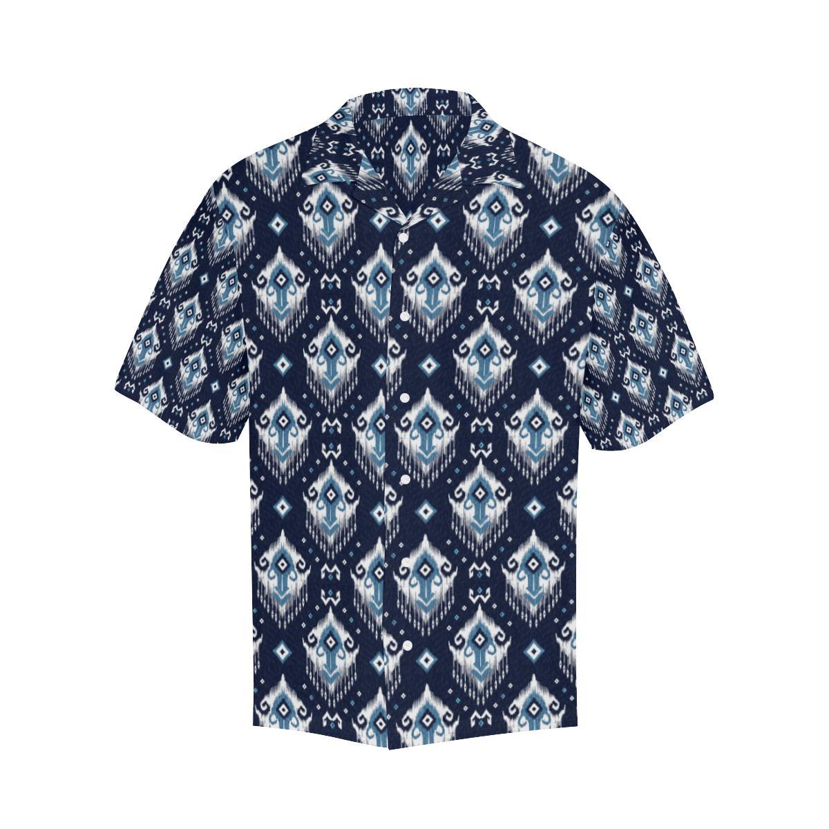 Ethnic Ornament Print Pattern Men Aloha Hawaiian Shirt