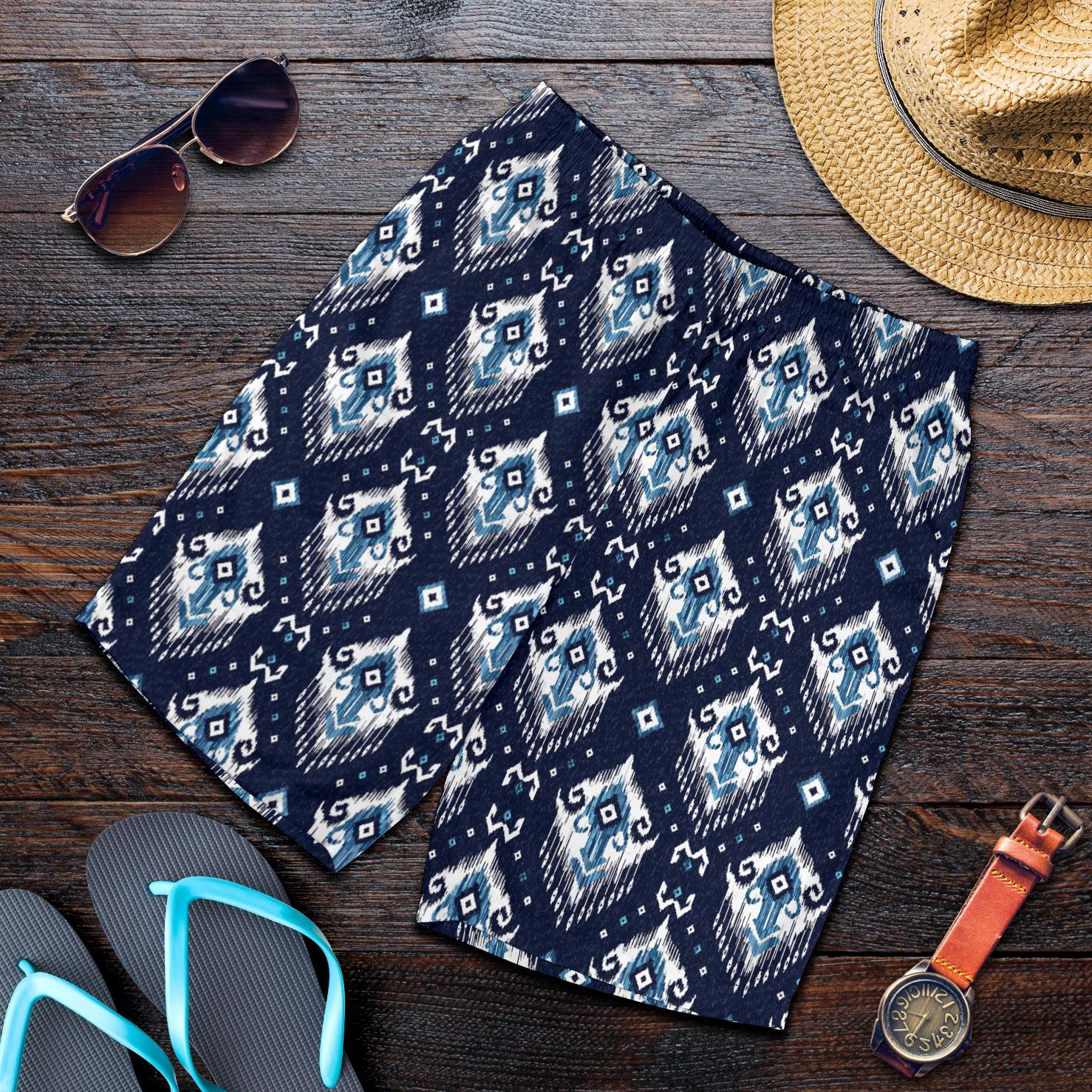 Ethnic Ornament Print Pattern Mens Shorts-JTAMIGO.COM