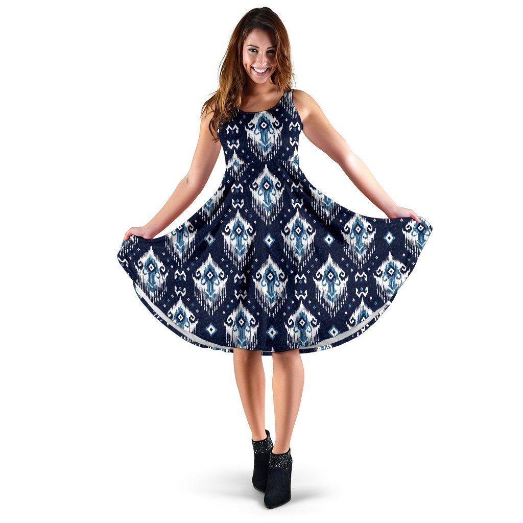 Ethnic Ornament Print Pattern Sleeveless Dress