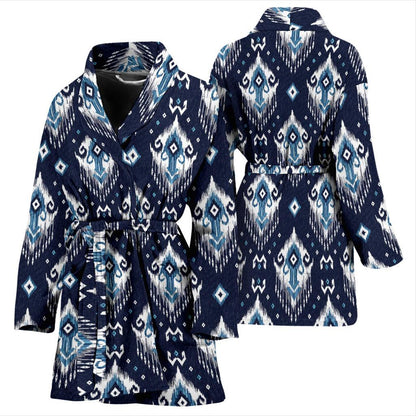 Ethnic Ornament Print Pattern Women Bath Robe-JTAMIGO.COM