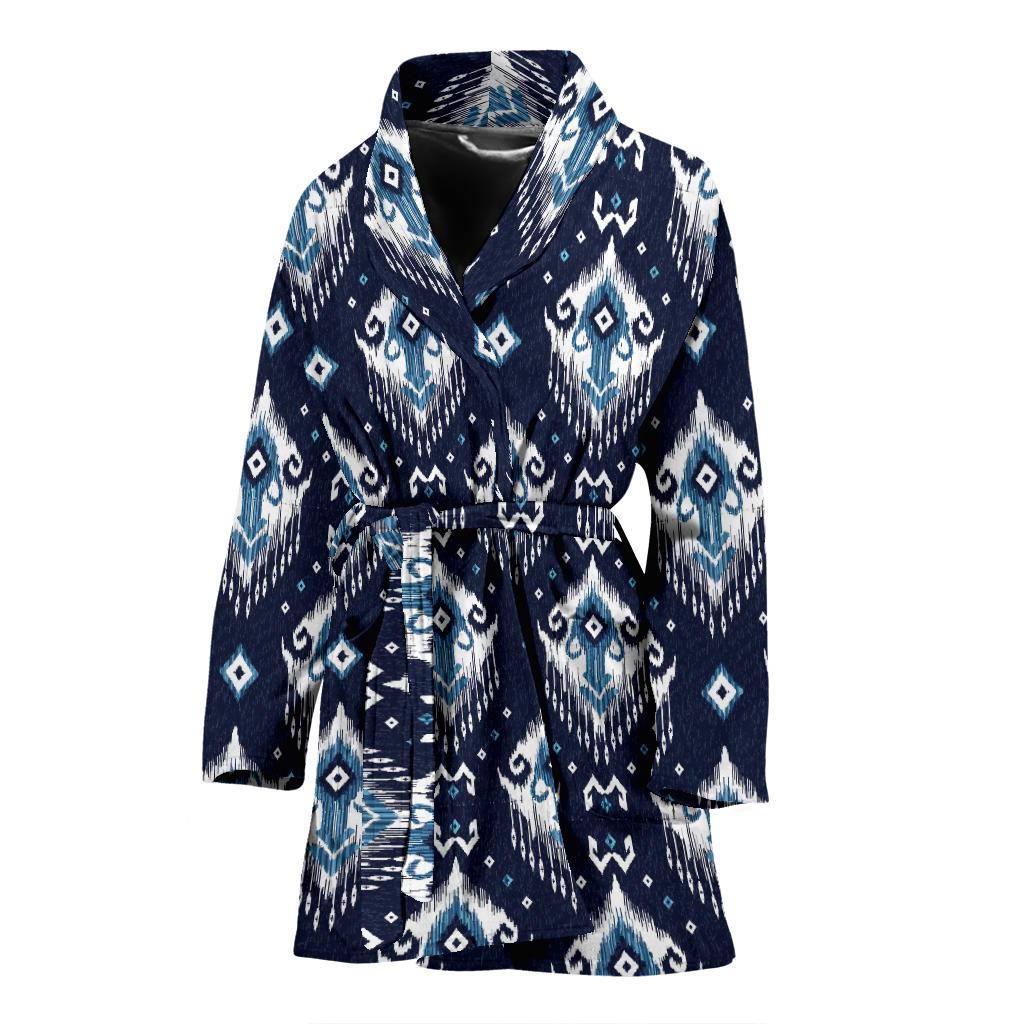 Ethnic Ornament Print Pattern Women Bath Robe-JTAMIGO.COM