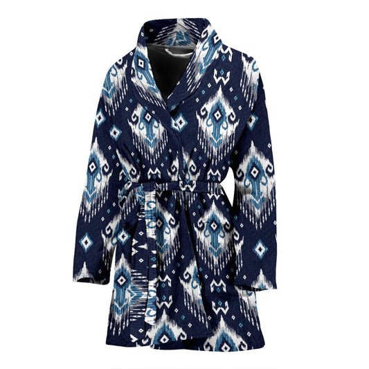 Ethnic Ornament Print Pattern Women Bath Robe-JTAMIGO.COM