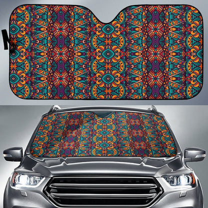 Ethnic Style Print Pattern Car Sun Shade For Windshield