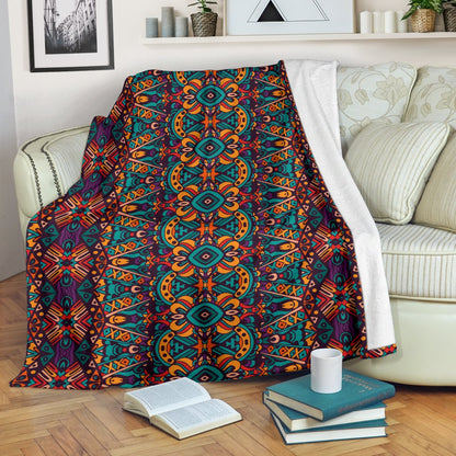 Ethnic Style Print Pattern Fleece Blanket