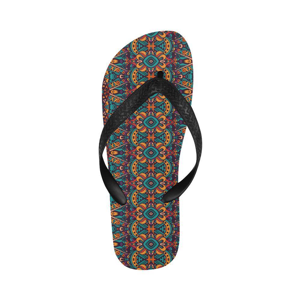 Ethnic Style Print Pattern Flip Flops-JTAMIGO.COM