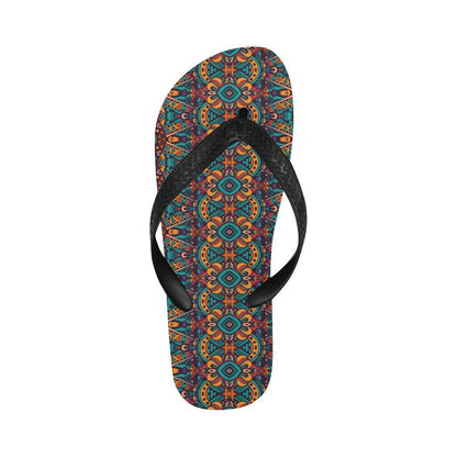 Ethnic Style Print Pattern Flip Flops-JTAMIGO.COM