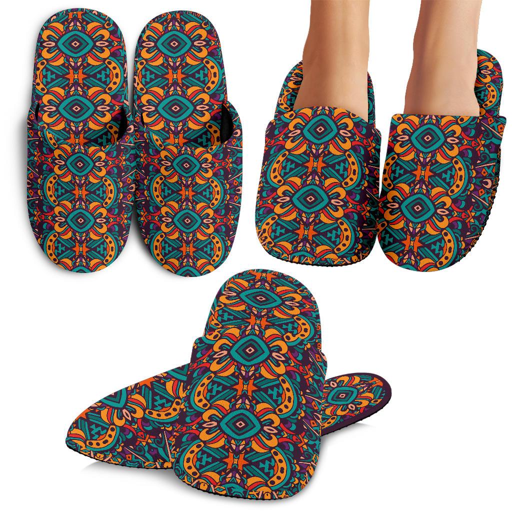 Ethnic Style Print Pattern House Slippers